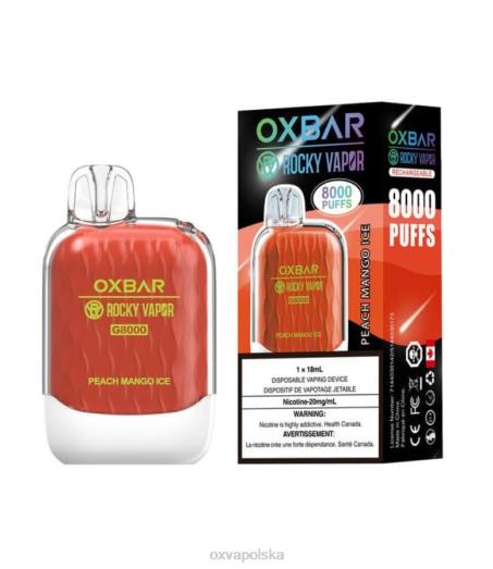 OXVA Disposable Vape Price ZFNV39 | lód brzoskwiniowo-mango OXVA OXBAR G8000
